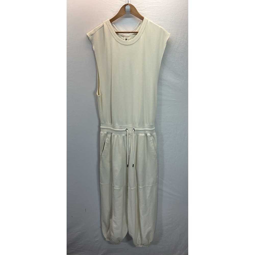 Free People Movement Throw And Go Jumpsuit SM One Piece Ivory Sweats‎ oversized - Picture 4 of 16